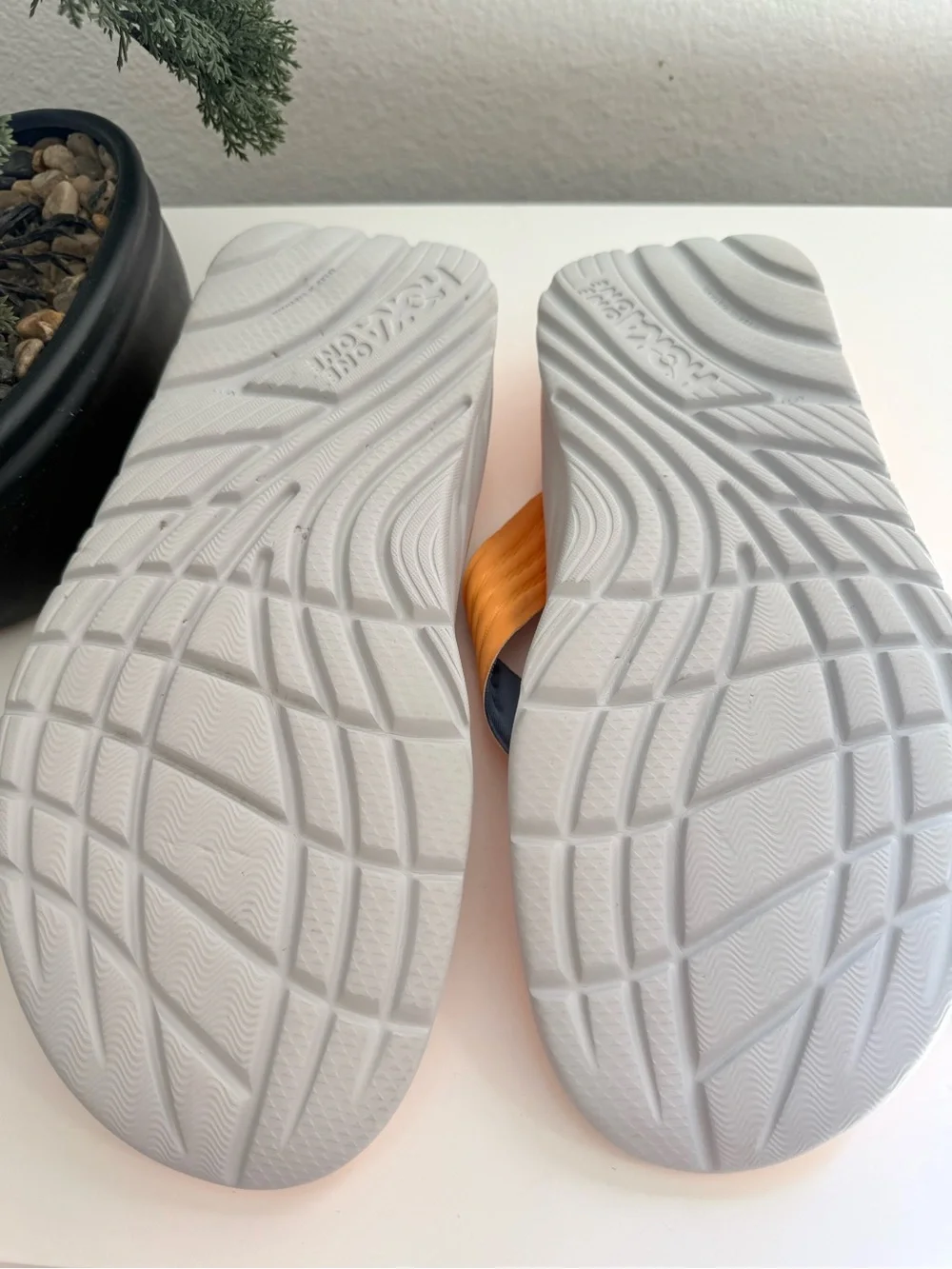 Hoka Ora recovery flip men size 11 orange  and Gray Men’s Thong Sandals - Picture 4 of 5